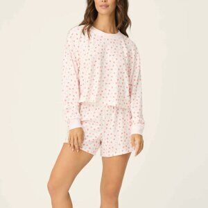 Boyfriend Boxer Heart to Heart 64% Polyester, 33% Rayon, Short Set by PJ Salvage